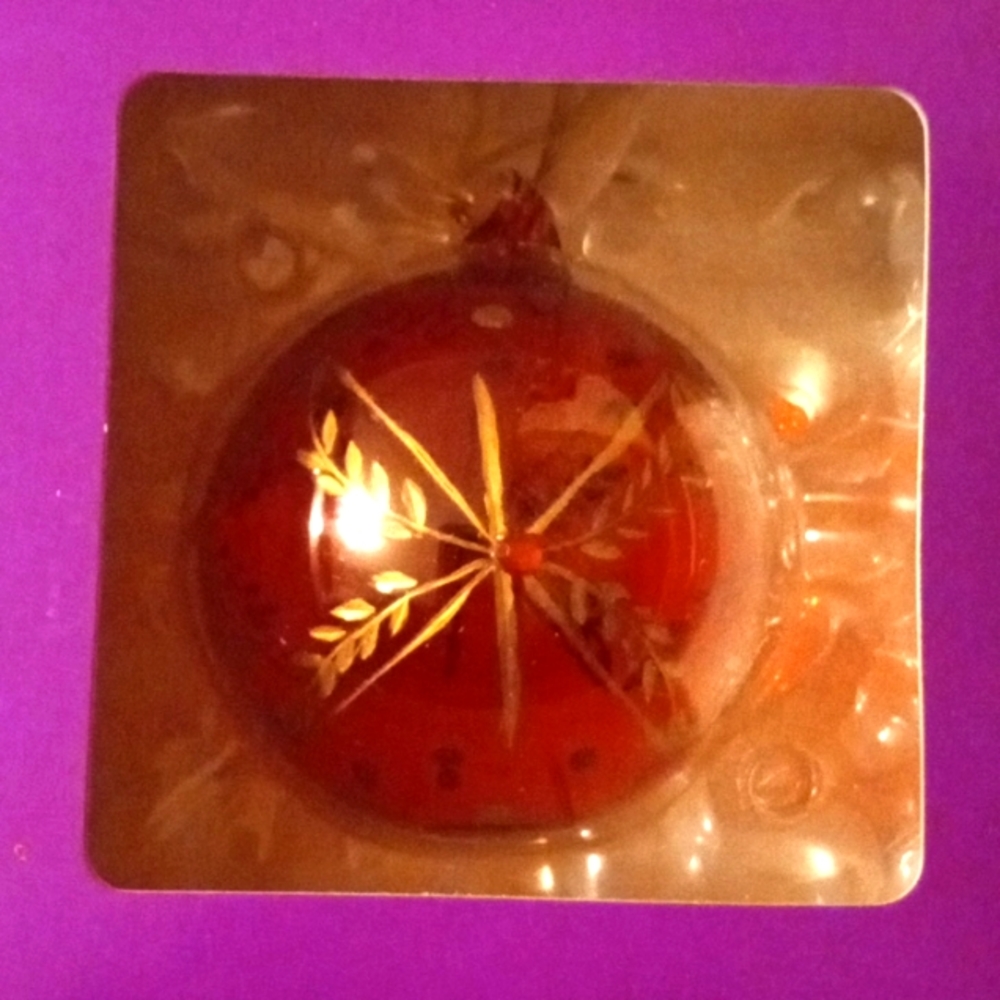 Personalizable Glass Birthstone Christmas Ornament - January Birthstone Garnet